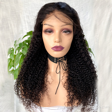 10 inch  virgin long kinky straight transparent hd human hair raw indian lace front wig